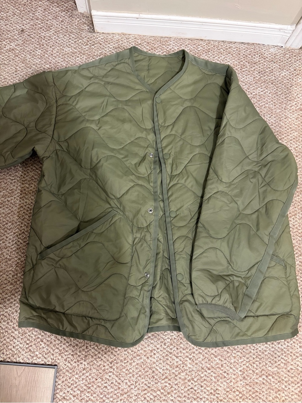 H&M Olive Green Quilted Liner Jacket